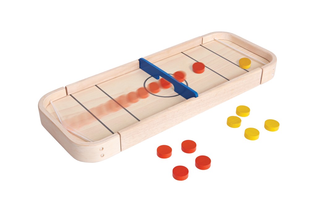 Gioco da tavolo in legno 2 in 1 Shuffleboard Game-Disc Flicking Game Plan  Toys - Cose per dire