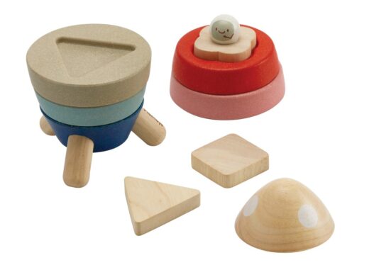 Razzo impilabile ad incastro in legno Plan Toys - immagine 7