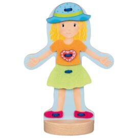 Bambola da vestire in legno e feltro GoKy