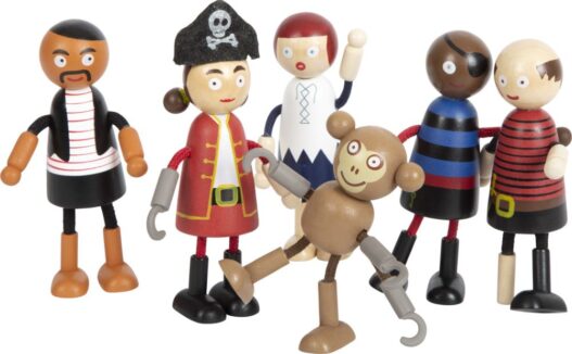 cose_per_dire_12412_small_foot_Biegepuppen_Piraten_Figuren_Gruppe_feiern