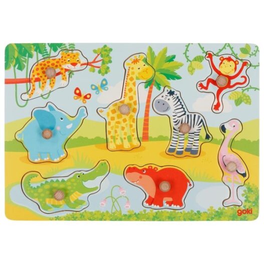 Puzzle con pomelli in legno GoKy - immagine 4