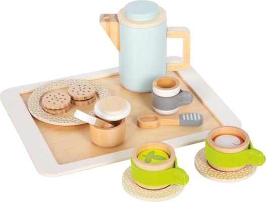 cose_per_dire_12484_small_foot_Kaffee_und_Tee_Set_Kinderkueche_Tablett_Tassen_komplett